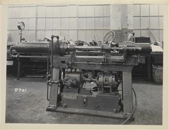 (INDUSTRIAL--THE WATSON STILLMAN CO.) 3 albums including approx. 95 photos of hydraulic machinery from the Roselle, New Jersey company.